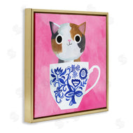 Planet Cat by Angie Rozelaar | Whimsical Teacup Kitten