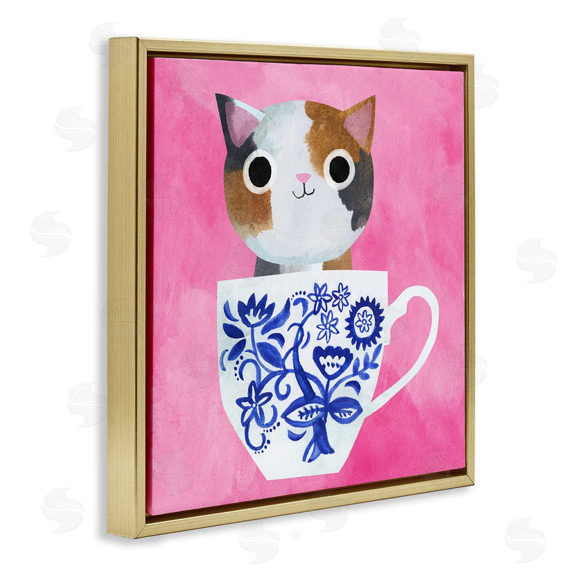 Planet Cat by Angie Rozelaar | Whimsical Teacup Kitten