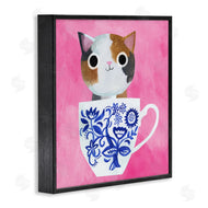 Planet Cat by Angie Rozelaar | Whimsical Teacup Kitten