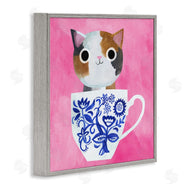 Planet Cat by Angie Rozelaar | Whimsical Teacup Kitten