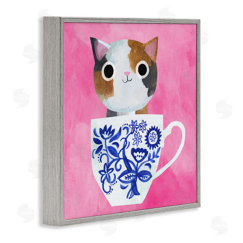 Planet Cat by Angie Rozelaar | Whimsical Teacup Kitten