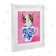 Planet Cat by Angie Rozelaar | Whimsical Teacup Kitten