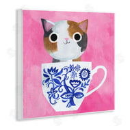Planet Cat by Angie Rozelaar | Whimsical Teacup Kitten