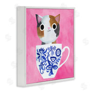 Planet Cat by Angie Rozelaar | Whimsical Teacup Kitten