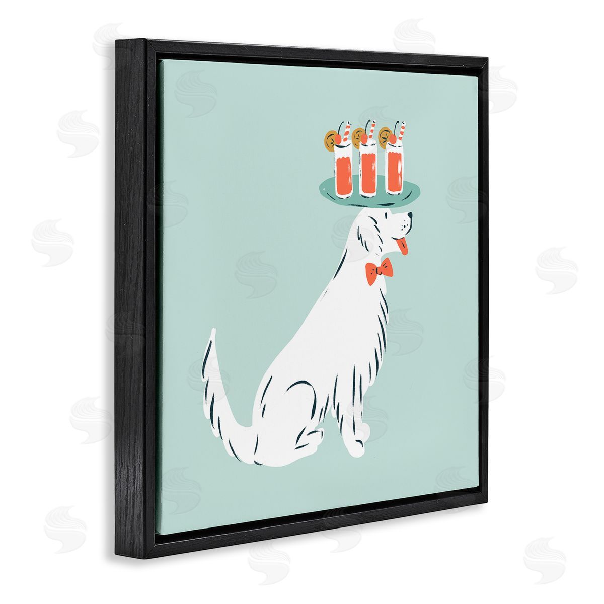 Krissy Mast Drink Tray Dog Server Canvas Wall Art Print