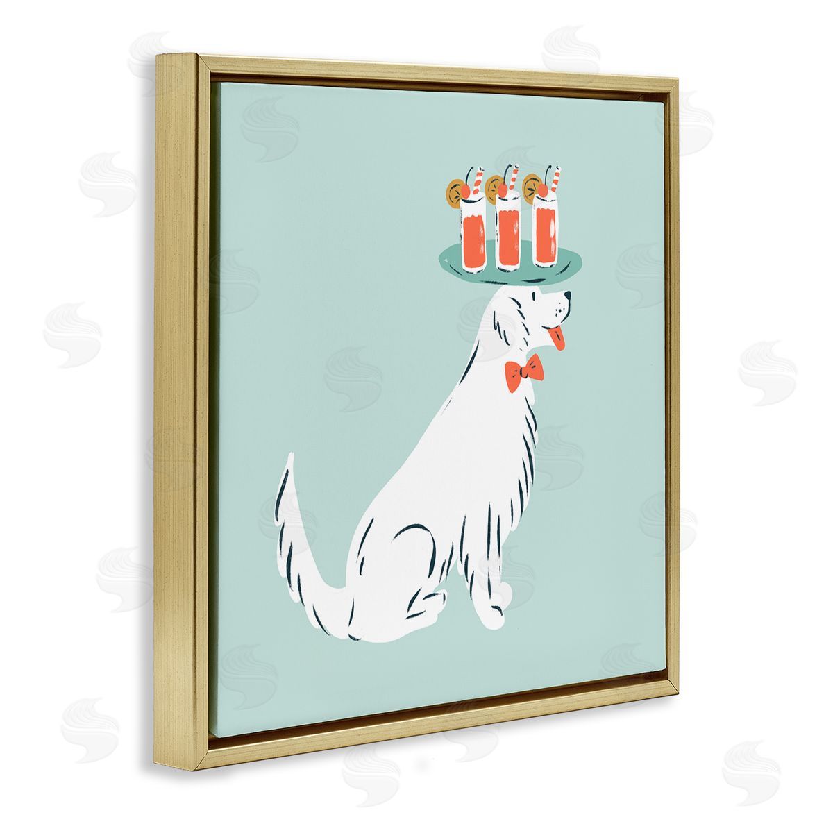 Krissy Mast Drink Tray Dog Server Canvas Wall Art Print