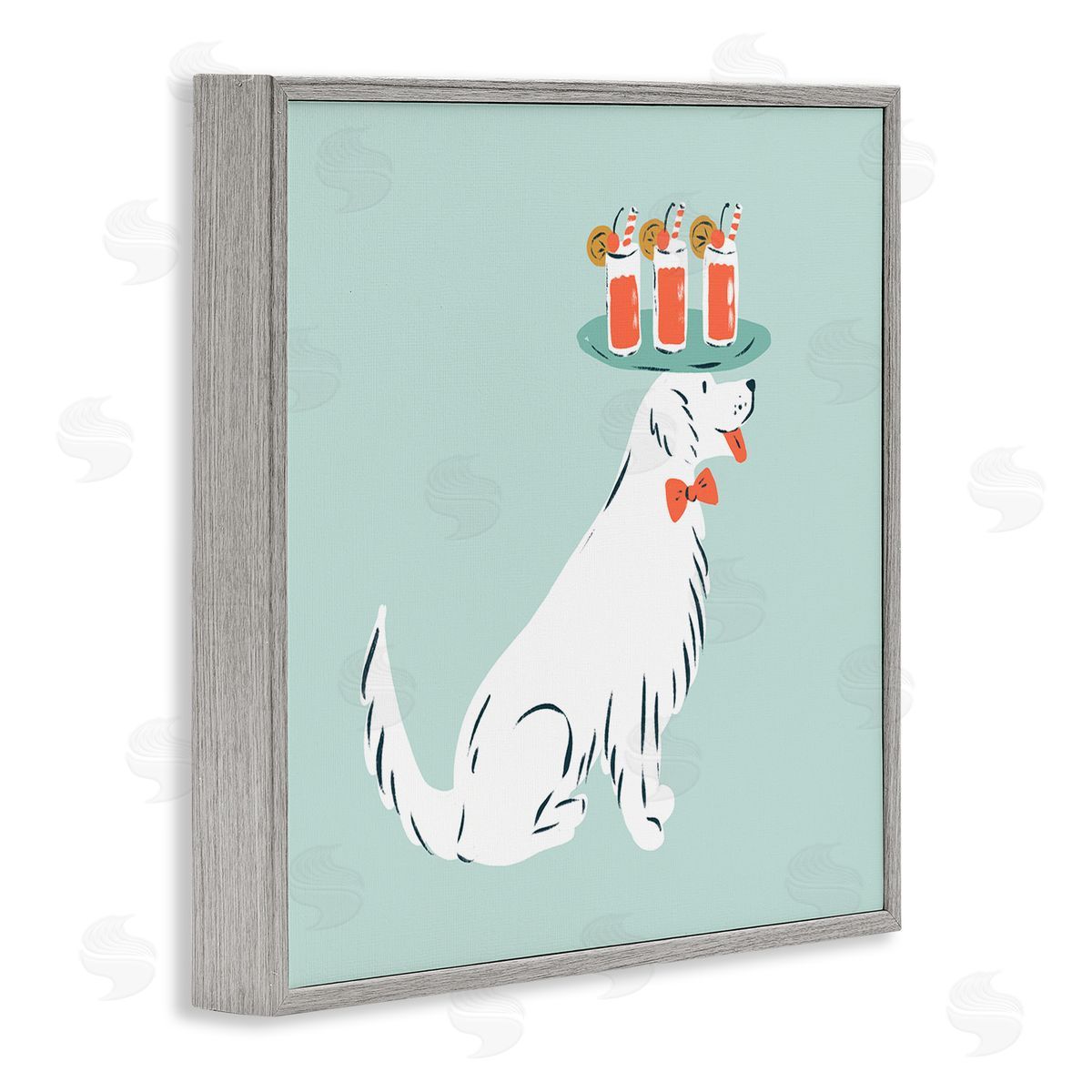 Krissy Mast Drink Tray Dog Server Canvas Wall Art Print
