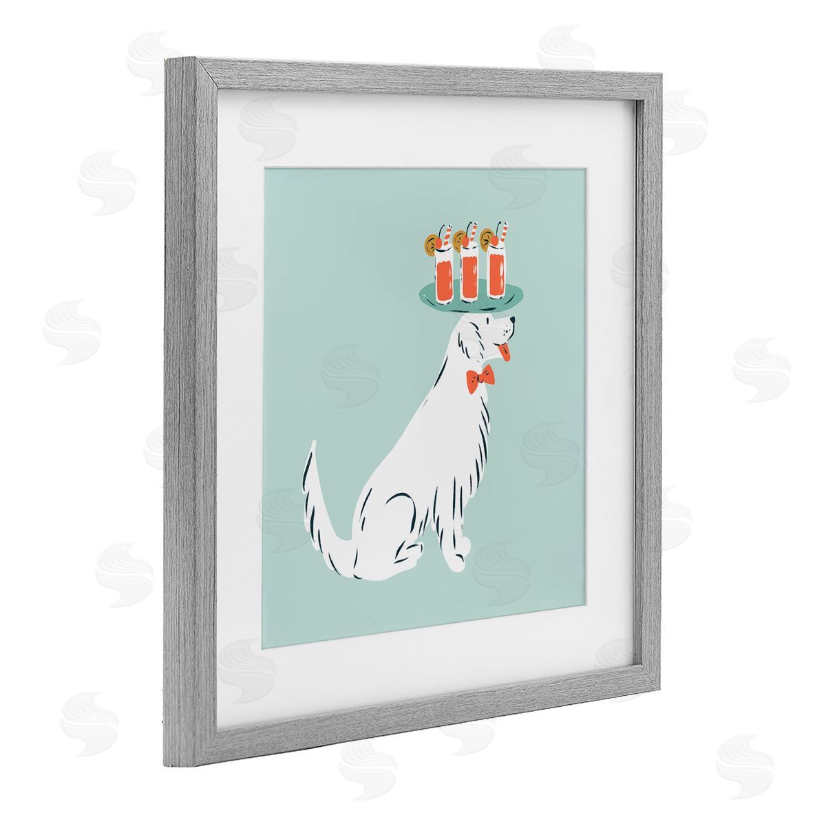 Krissy Mast Drink Tray Dog Server Canvas Wall Art Print
