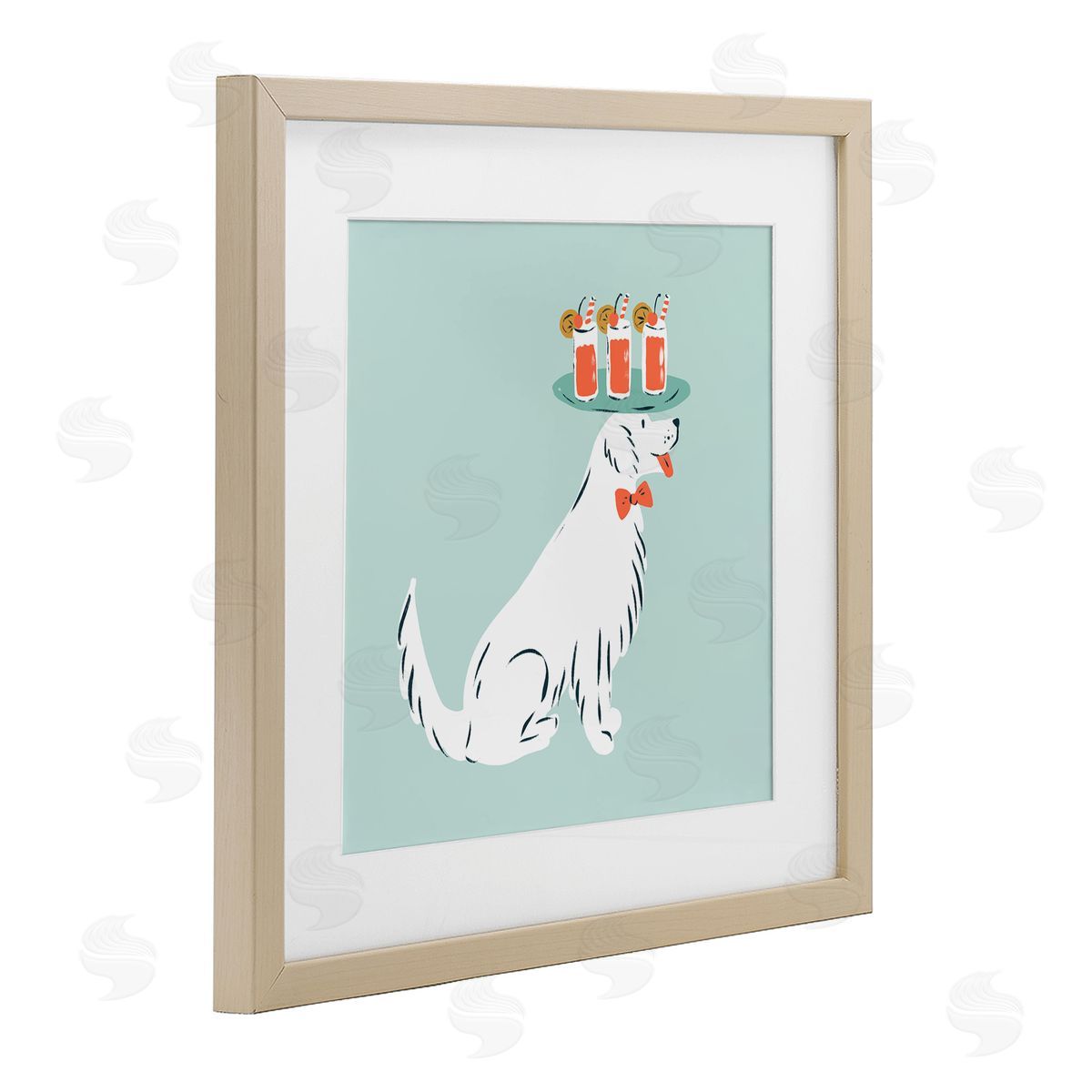 Krissy Mast Drink Tray Dog Server Canvas Wall Art Print