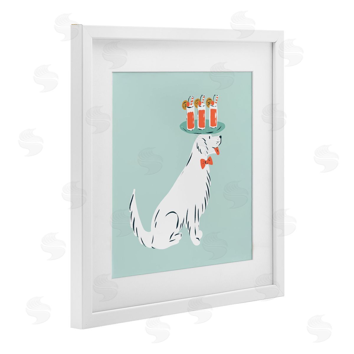 Krissy Mast Drink Tray Dog Server Canvas Wall Art Print