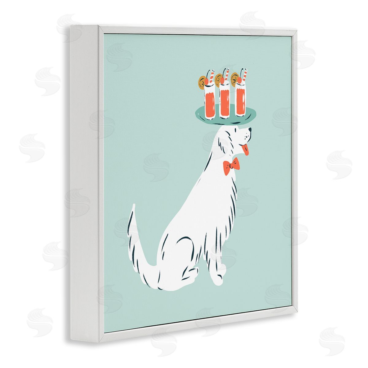 Krissy Mast Drink Tray Dog Server Canvas Wall Art Print