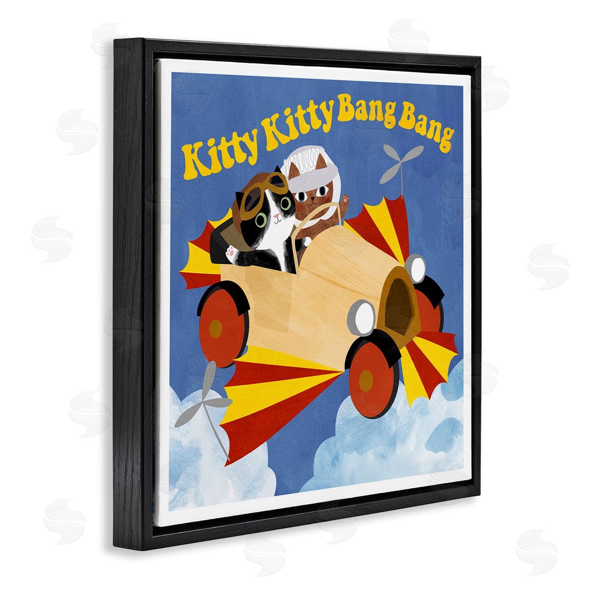 Planet Cat by Angie Rozelaar Funny Pilot Cats Movie Parody Canvas Wall Art Print