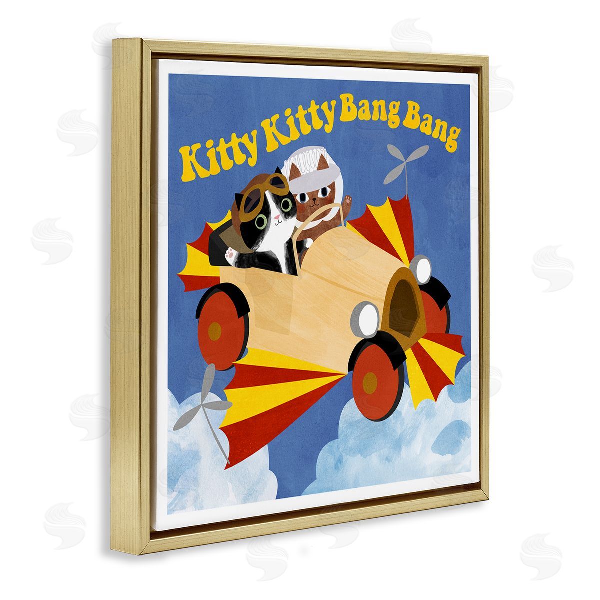 Planet Cat by Angie Rozelaar Funny Pilot Cats Movie Parody Canvas Wall Art Print