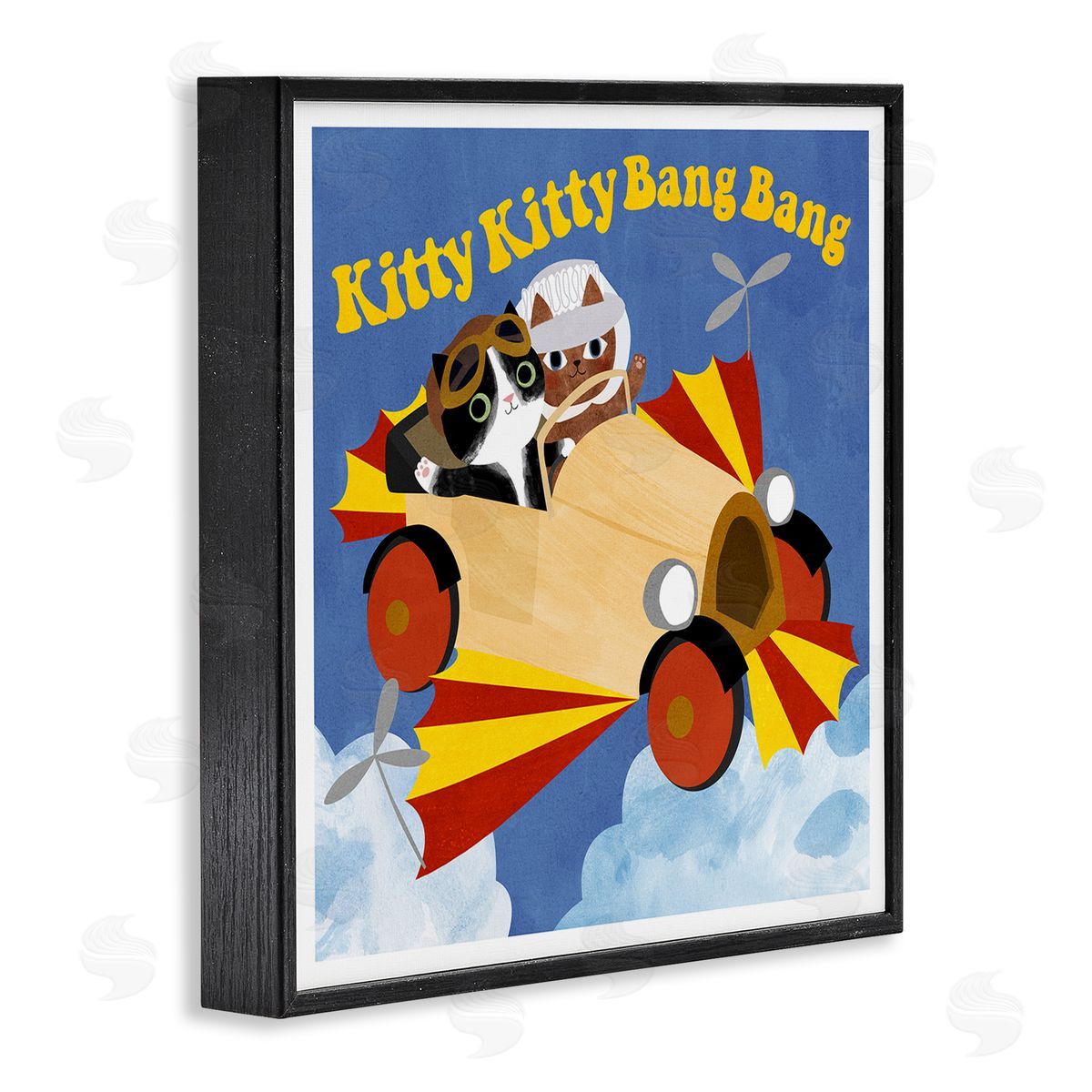 Planet Cat by Angie Rozelaar Funny Pilot Cats Movie Parody Canvas Wall Art Print
