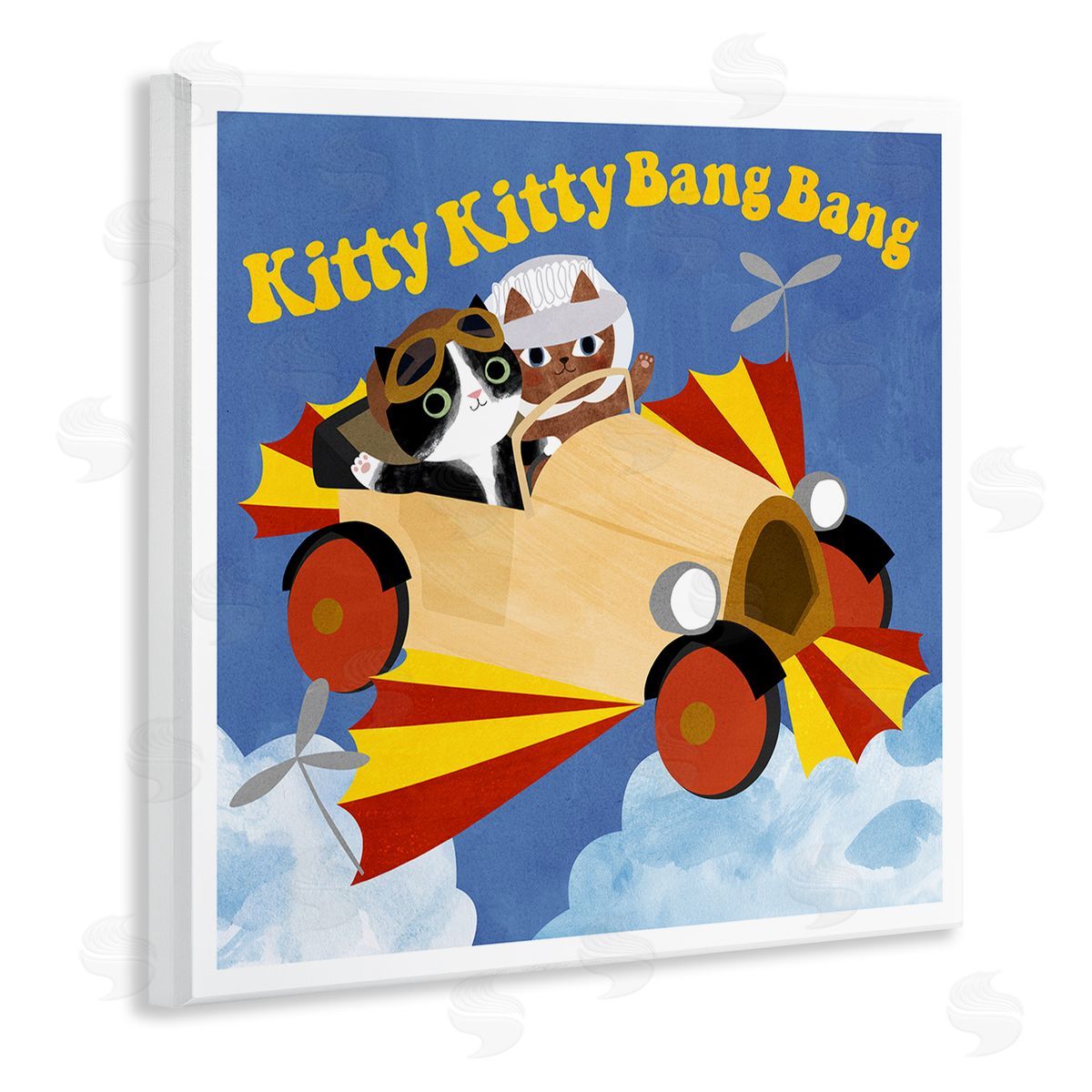 Planet Cat by Angie Rozelaar Funny Pilot Cats Movie Parody Canvas Wall Art Print