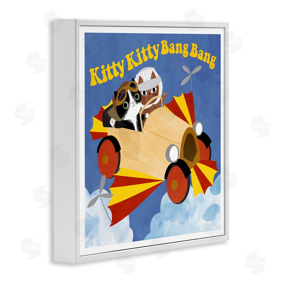 Planet Cat by Angie Rozelaar Funny Pilot Cats Movie Parody Canvas Wall Art Print
