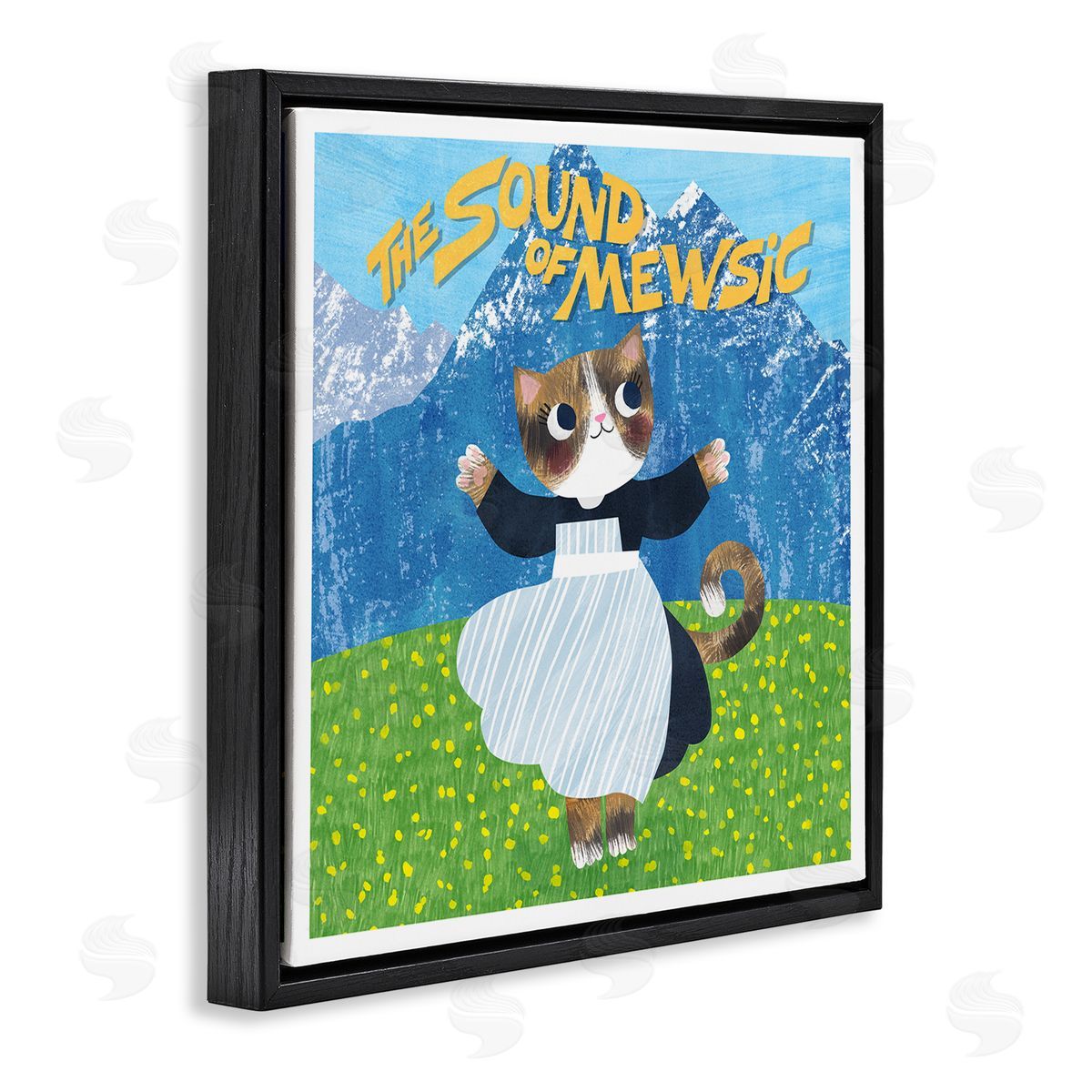 Planet Cat by Angie Rozelaar Sound Of Mewsic Cat Parody Canvas Wall Art Print
