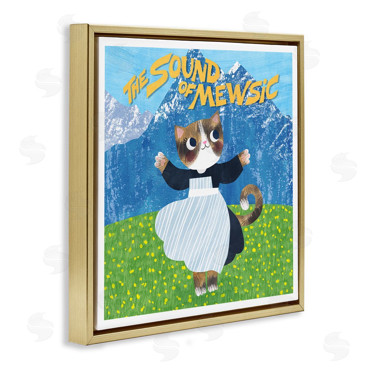 Planet Cat by Angie Rozelaar Sound Of Mewsic Cat Parody Canvas Wall Art Print
