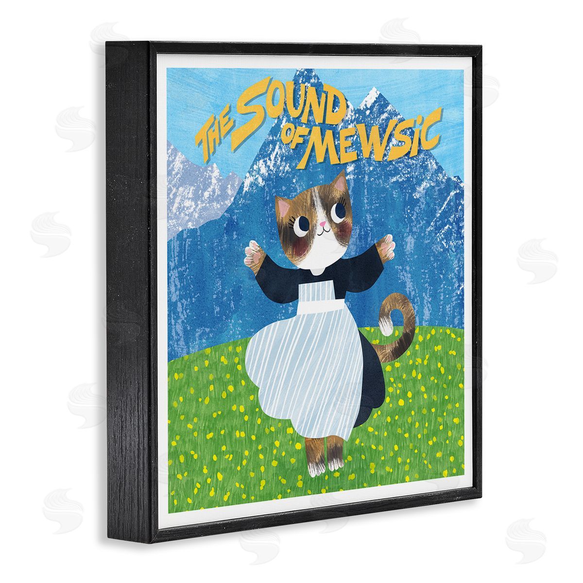 Planet Cat by Angie Rozelaar Sound Of Mewsic Cat Parody Canvas Wall Art Print