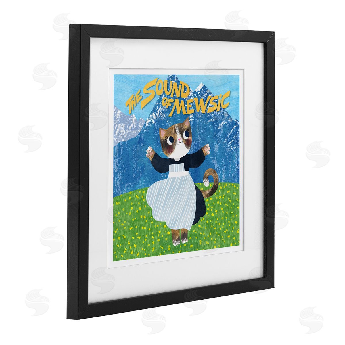Planet Cat by Angie Rozelaar Sound Of Mewsic Cat Parody Canvas Wall Art Print