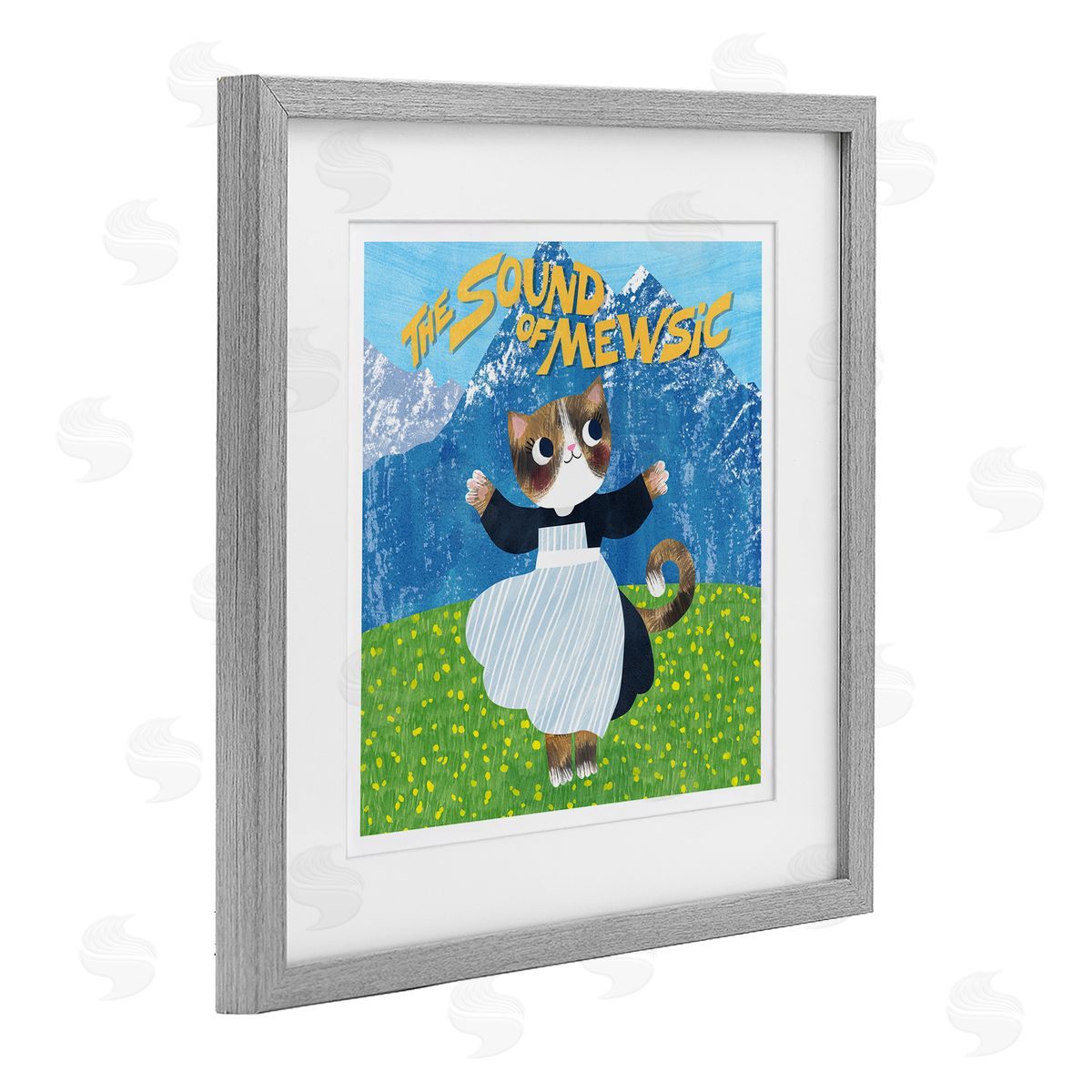 Planet Cat by Angie Rozelaar Sound Of Mewsic Cat Parody Canvas Wall Art Print