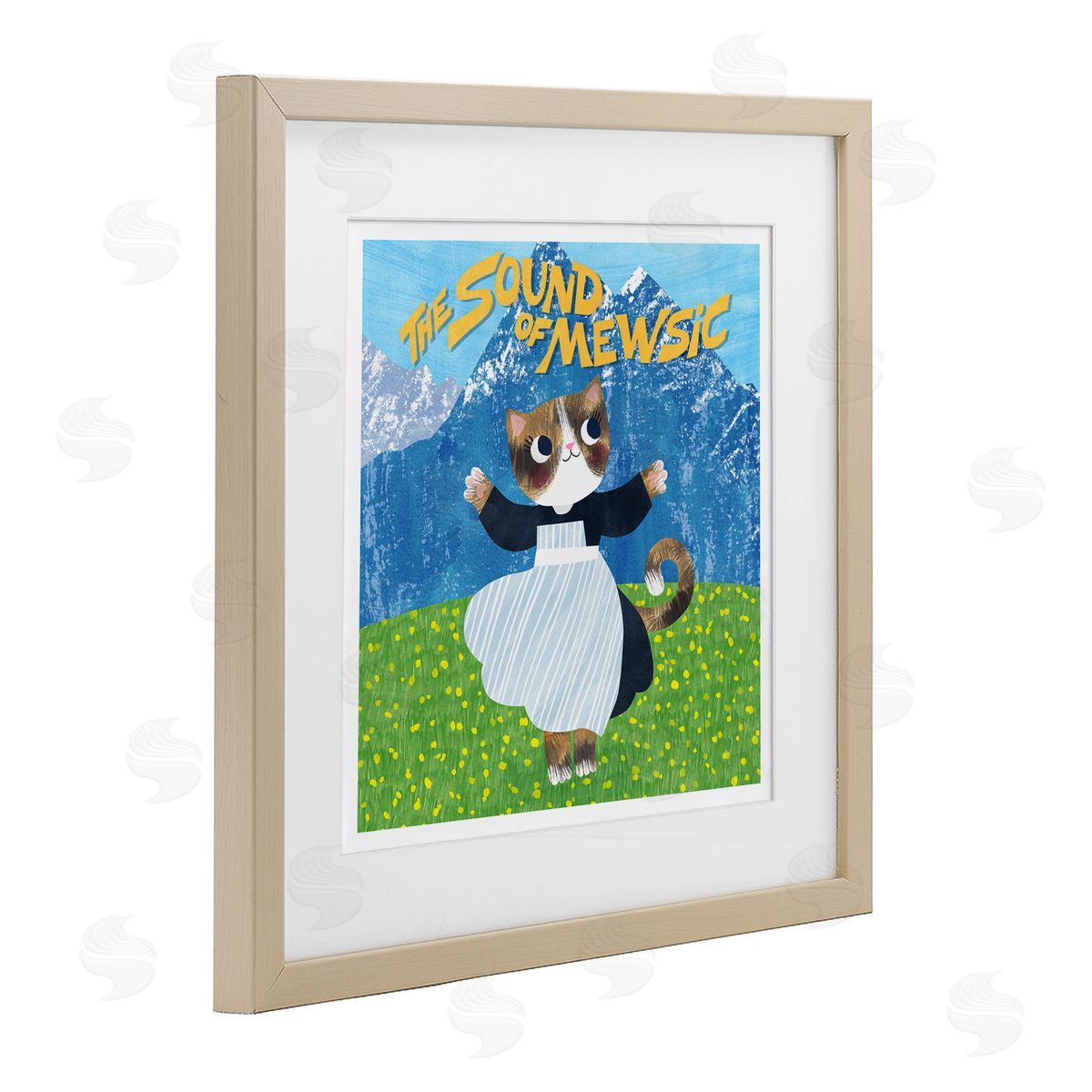 Planet Cat by Angie Rozelaar Sound Of Mewsic Cat Parody Canvas Wall Art Print