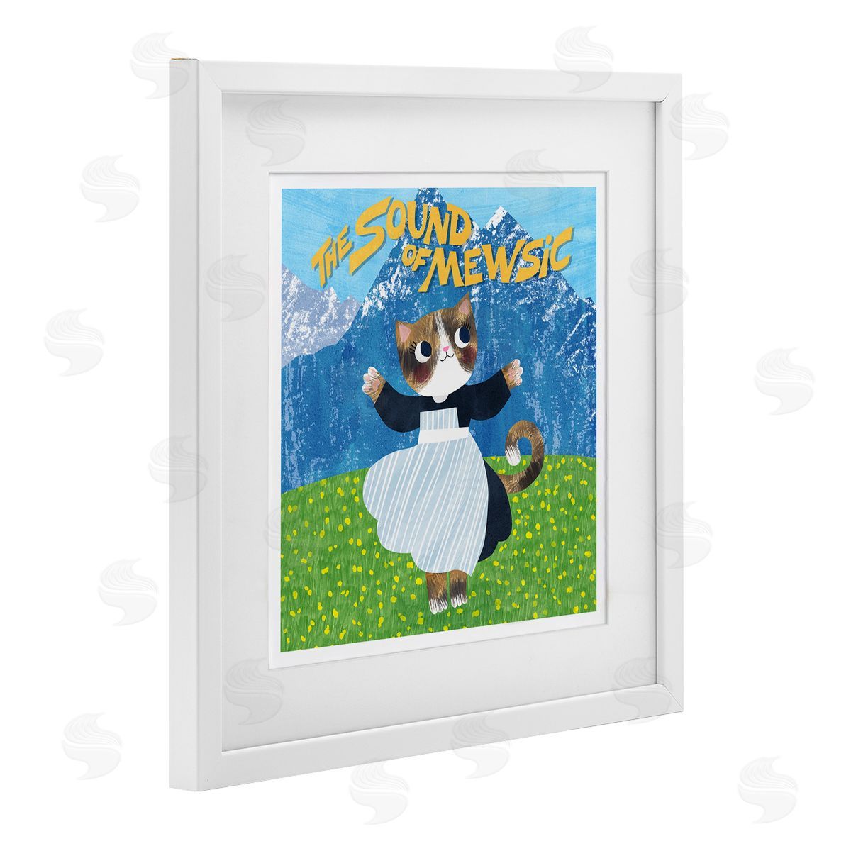 Planet Cat by Angie Rozelaar Sound Of Mewsic Cat Parody Canvas Wall Art Print