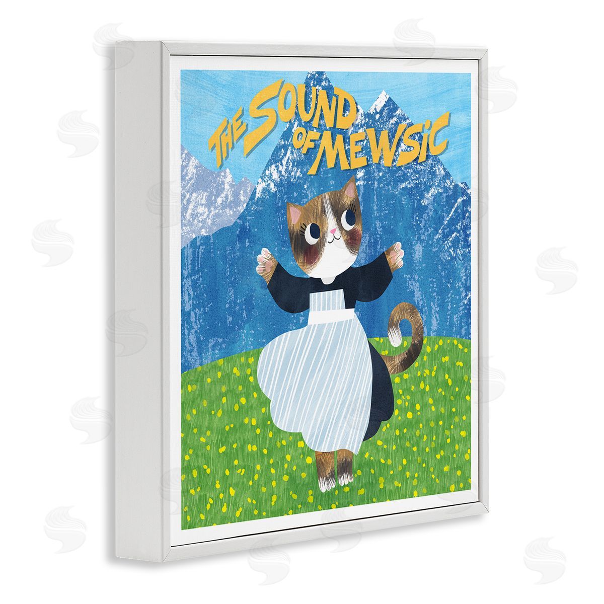 Planet Cat by Angie Rozelaar Sound Of Mewsic Cat Parody Canvas Wall Art Print