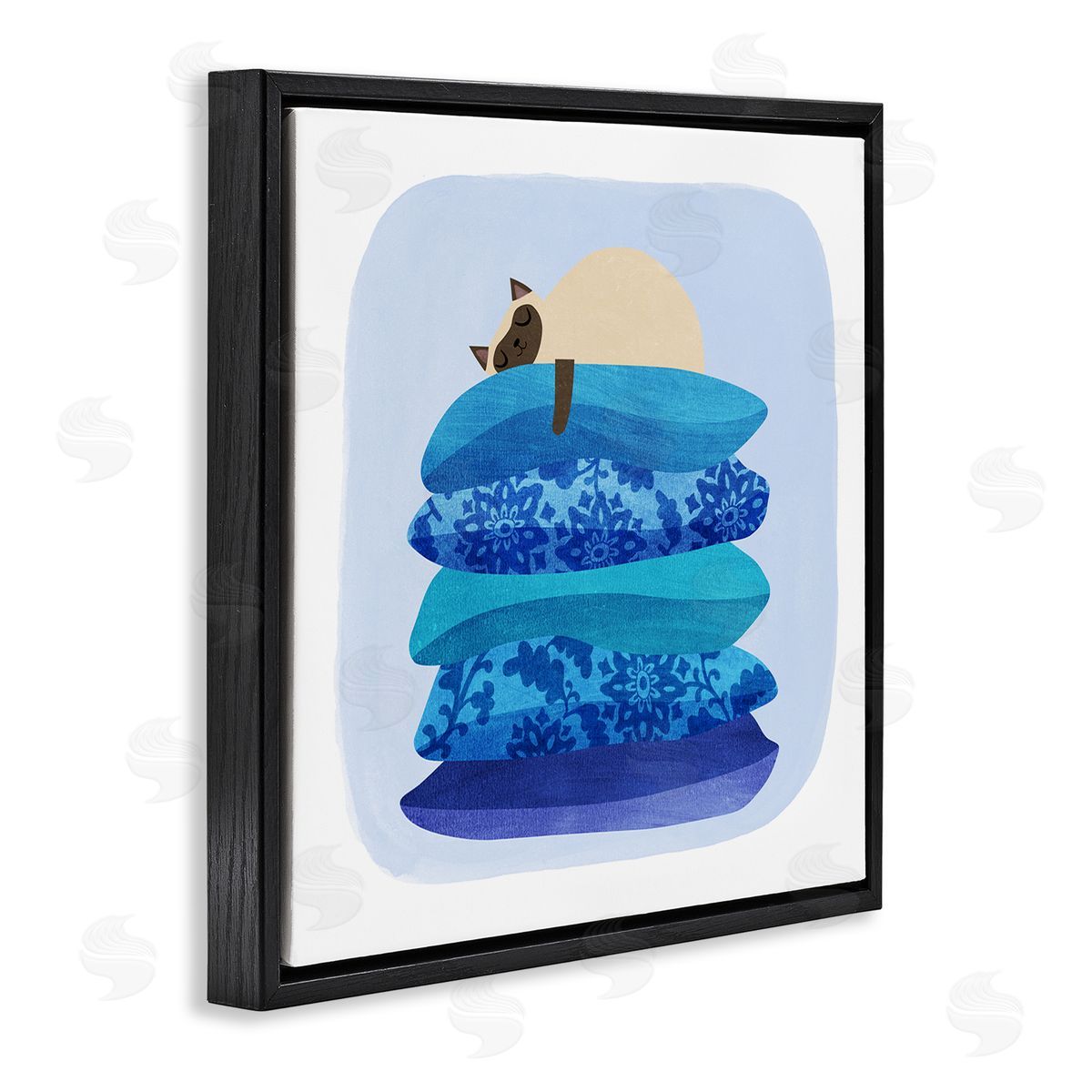 Planet Cat by Angie Rozelaar Cozy Sleeping Siamese Cat Canvas Wall Art Print