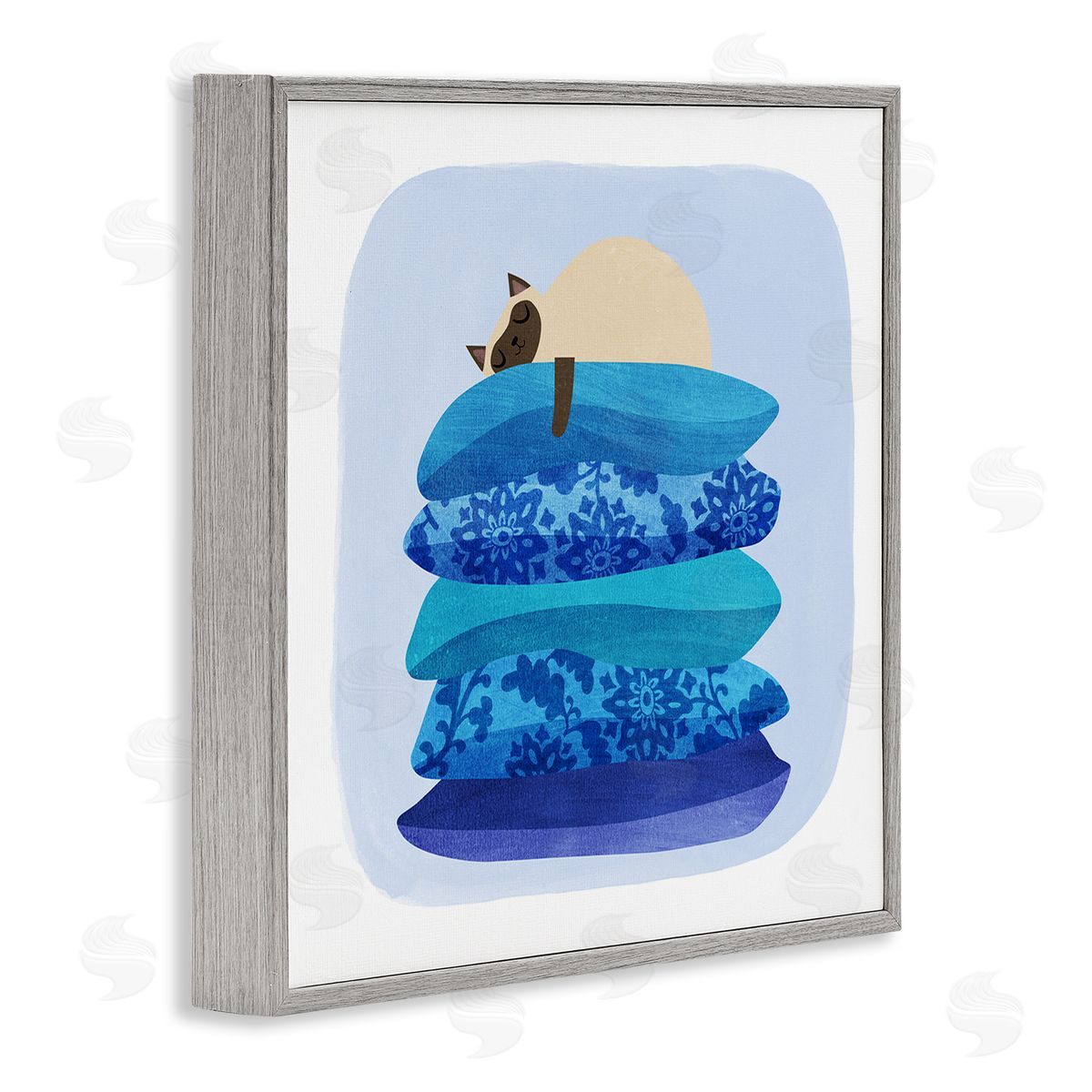 Planet Cat by Angie Rozelaar Cozy Sleeping Siamese Cat Canvas Wall Art Print
