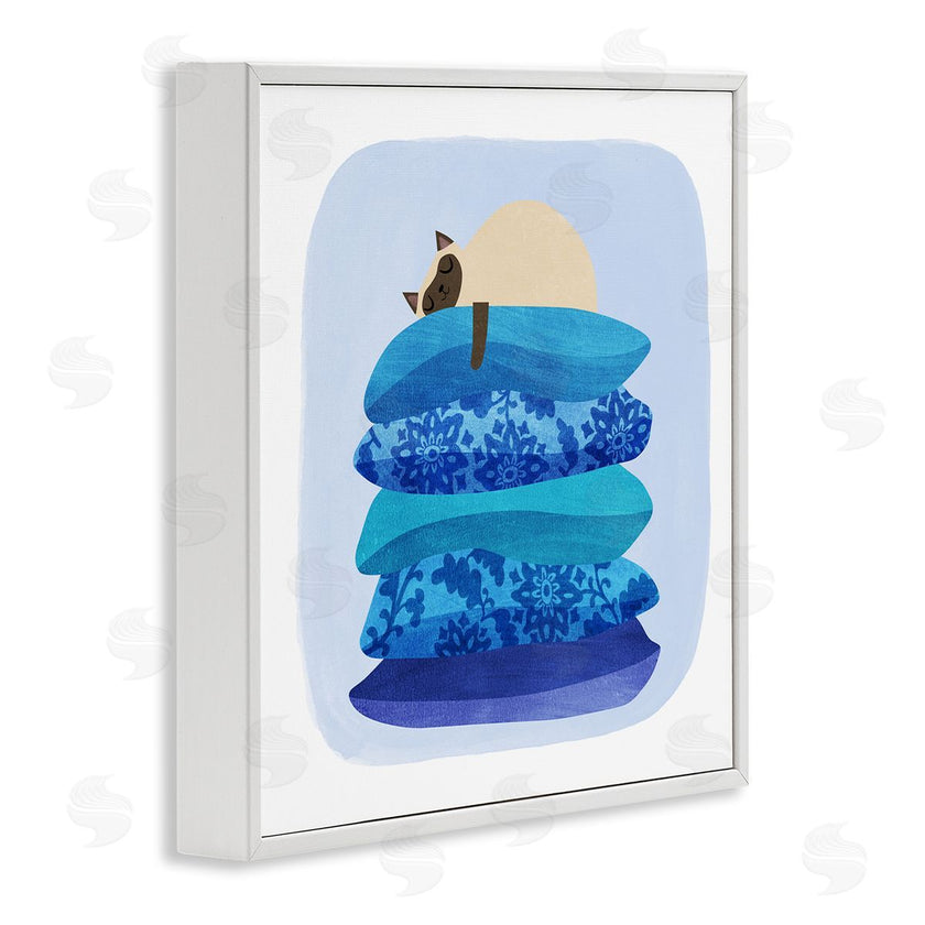 Planet Cat by Angie Rozelaar | Cozy Sleeping Siamese Cat