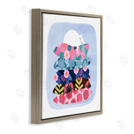 Planet Cat by Angie Rozelaar | Sleepy Cat on Patterned Pillows