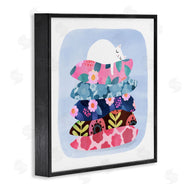 Planet Cat by Angie Rozelaar | Sleepy Cat on Patterned Pillows