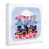 Planet Cat by Angie Rozelaar | Sleepy Cat on Patterned Pillows
