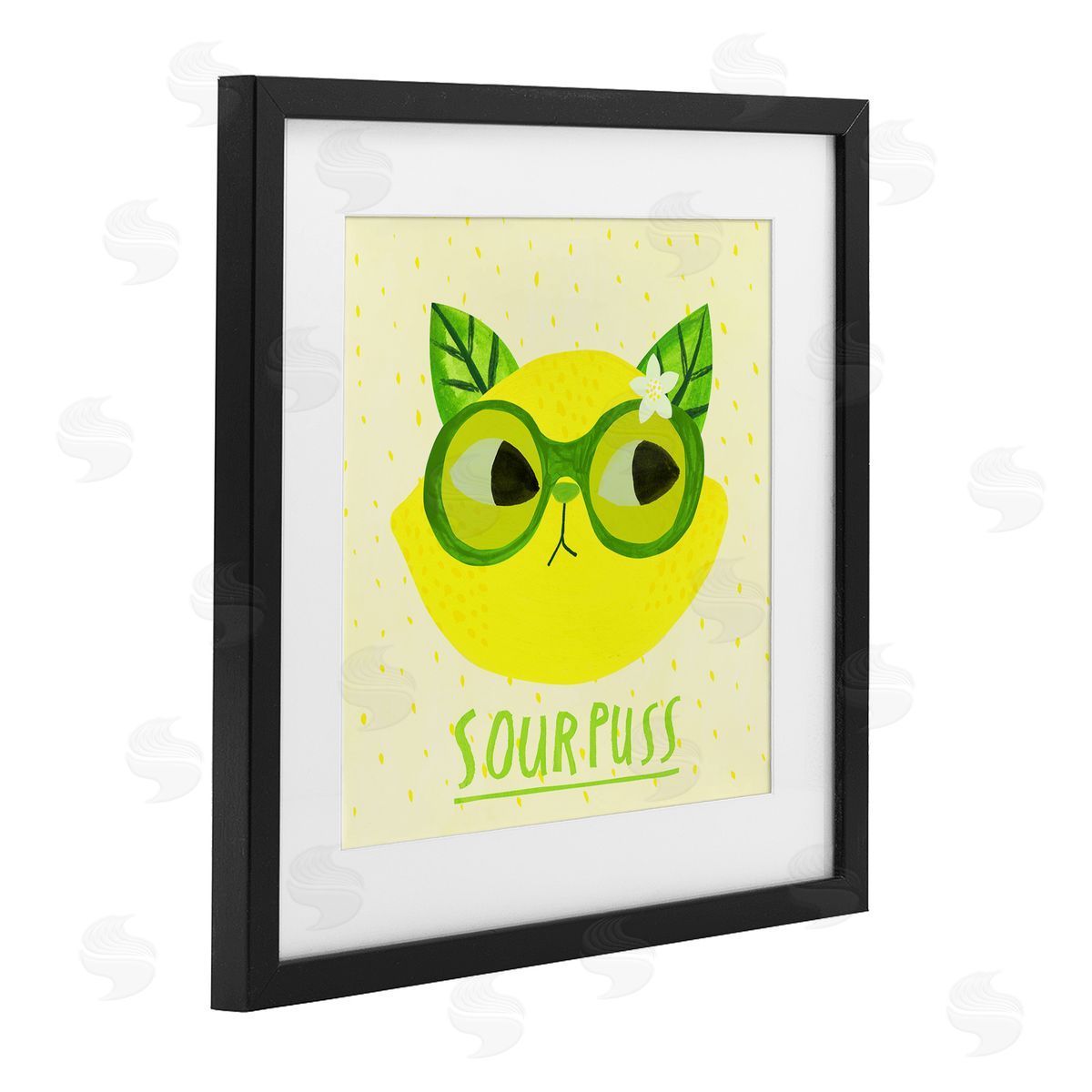 Planet Cat by Angie Rozelaar Sourpuss Lemon Cat Canvas Wall Art Print