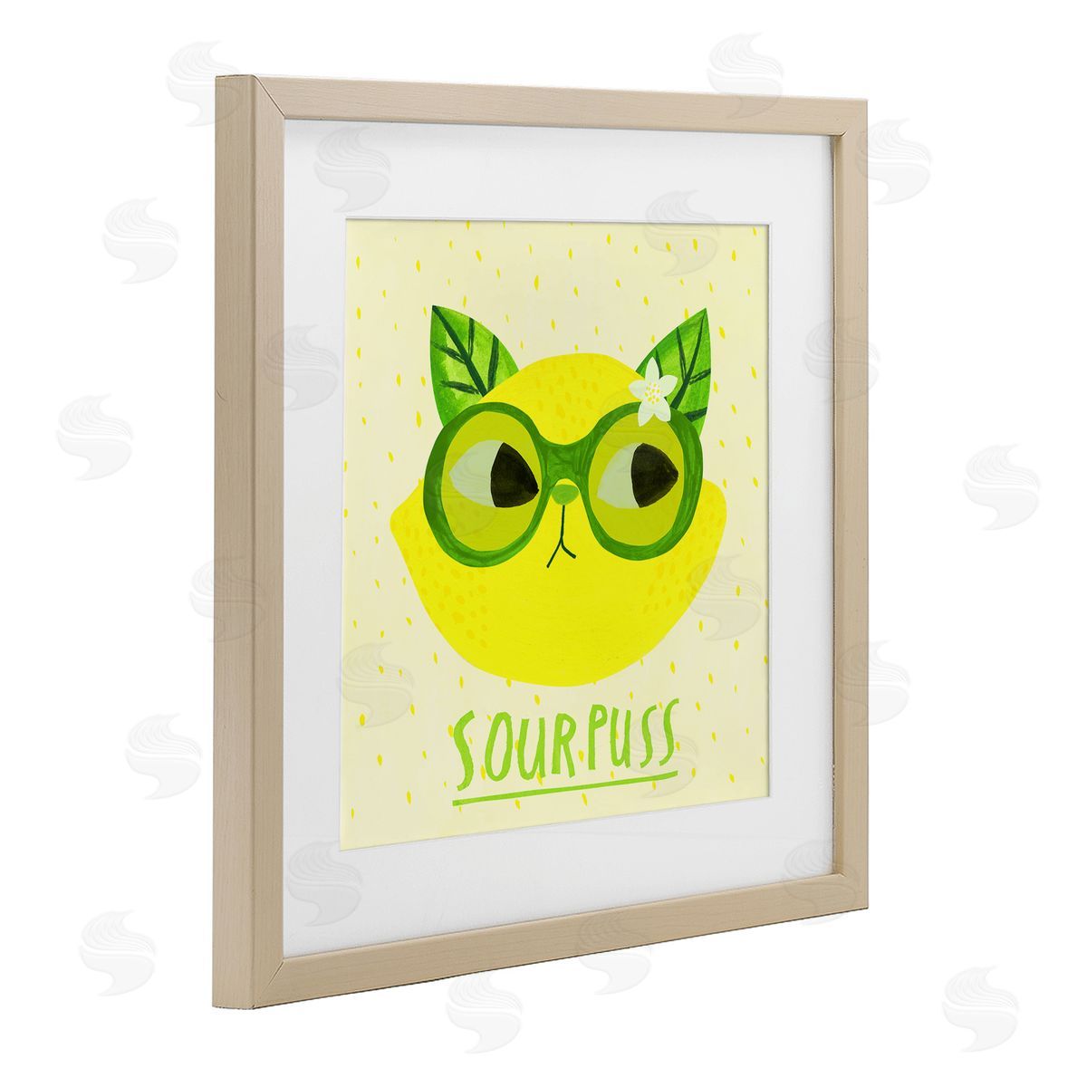 Planet Cat by Angie Rozelaar Sourpuss Lemon Cat Canvas Wall Art Print