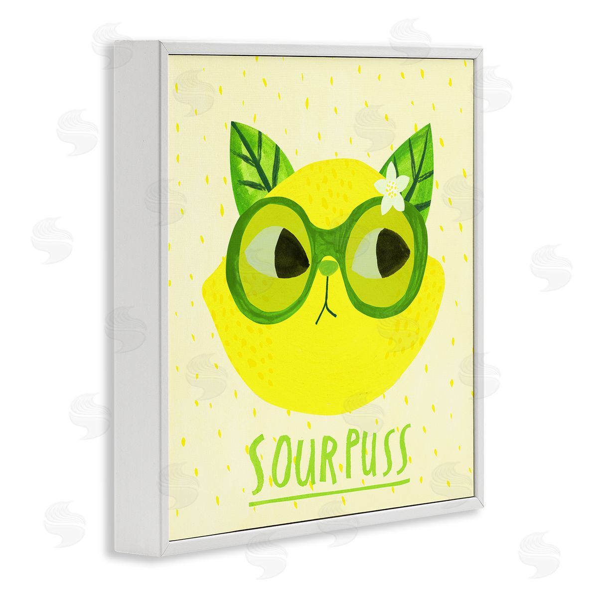 Planet Cat by Angie Rozelaar Sourpuss Lemon Cat Canvas Wall Art Print
