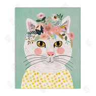Mia Charro | Playful White Cat with Flowers