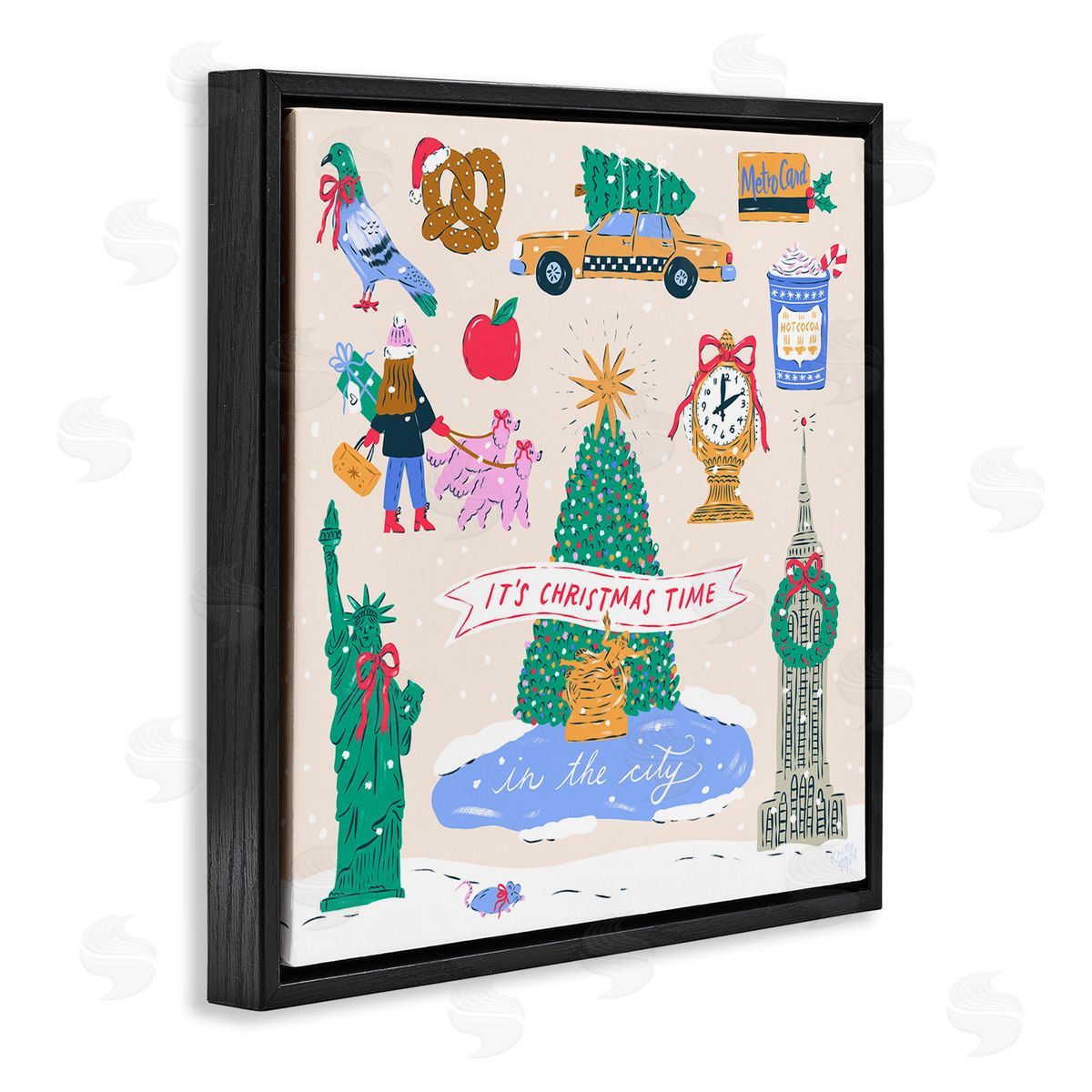 Krissy Mast Christmas In New York City Canvas Wall Art Print