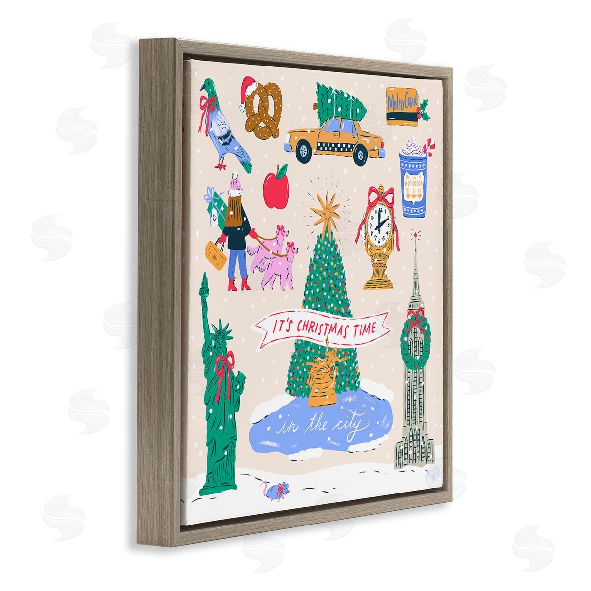 Krissy Mast Christmas In New York City Canvas Wall Art Print