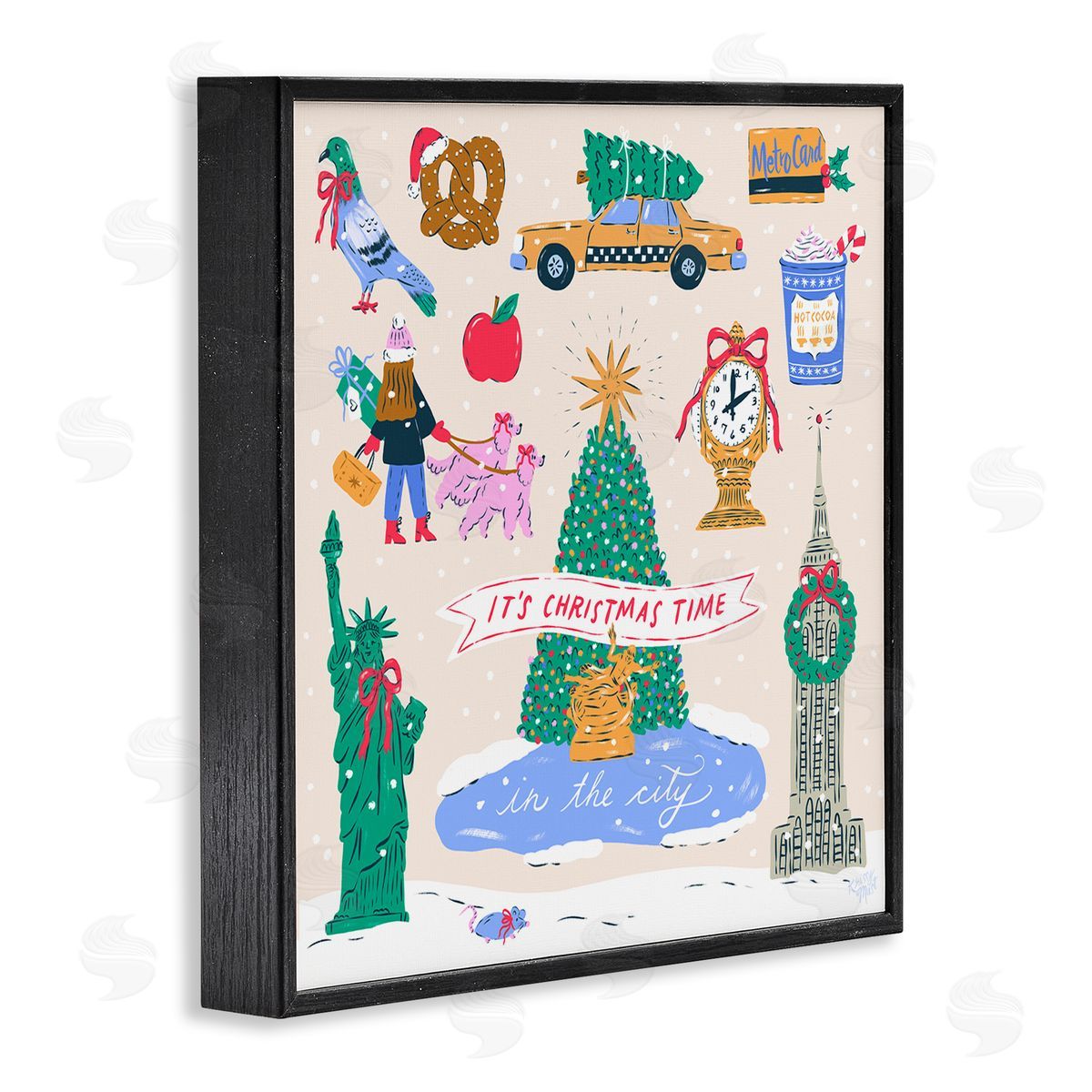 Krissy Mast Christmas In New York City Canvas Wall Art Print