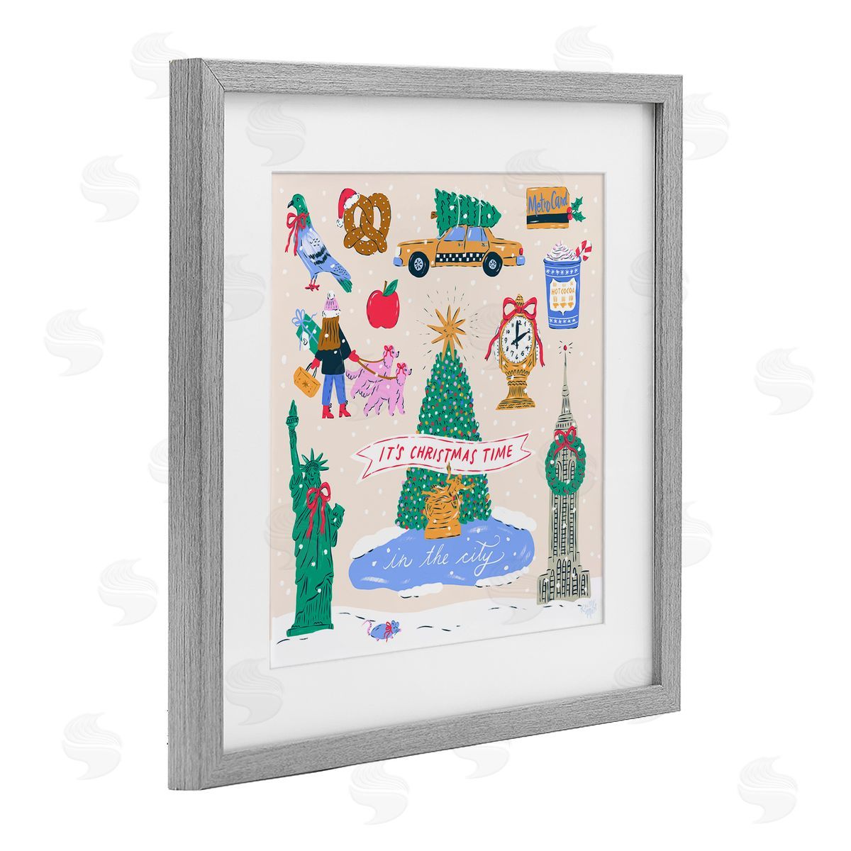Krissy Mast Christmas In New York City Canvas Wall Art Print