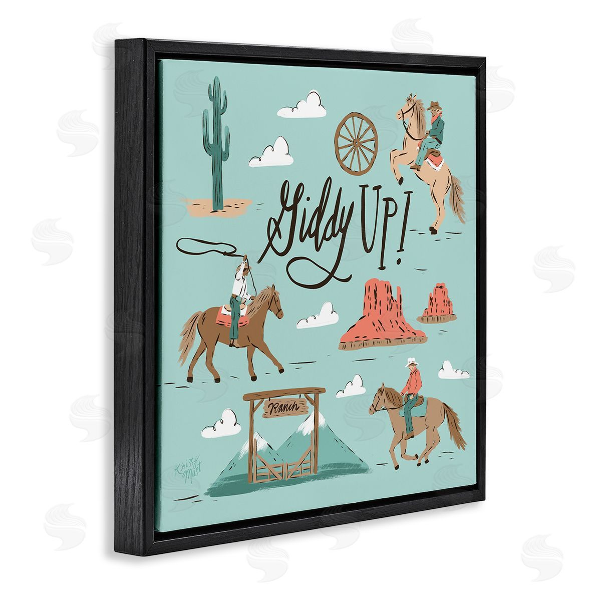 Krissy Mast Giddy Up Cowboys & Ranch Canvas Wall Art Print