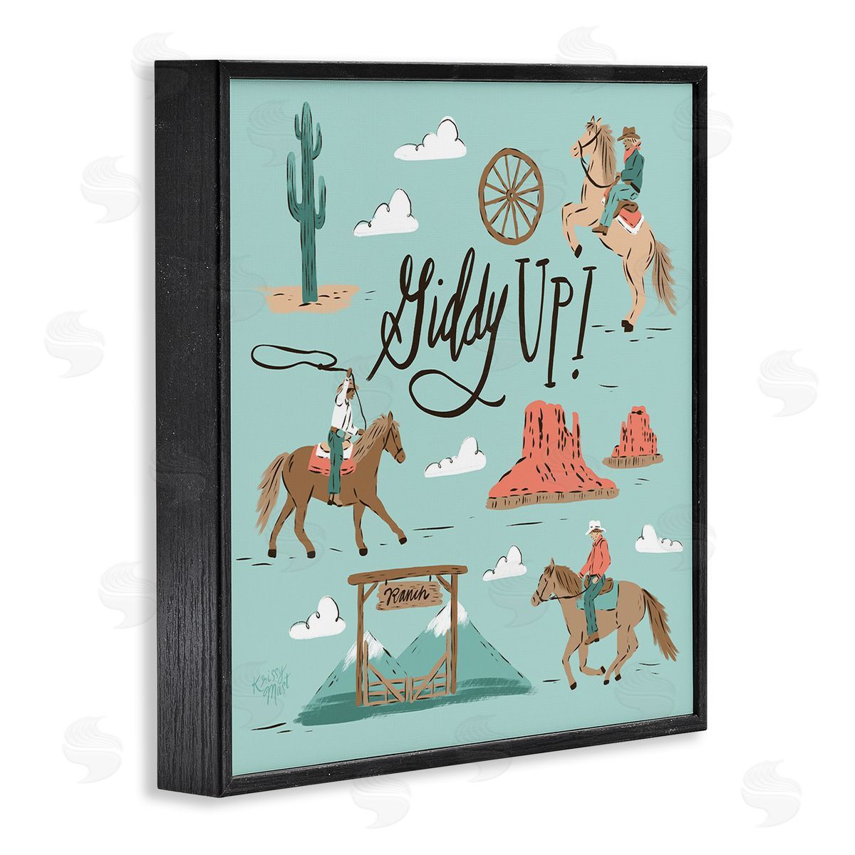 Krissy Mast Giddy Up Cowboys & Ranch Canvas Wall Art Print