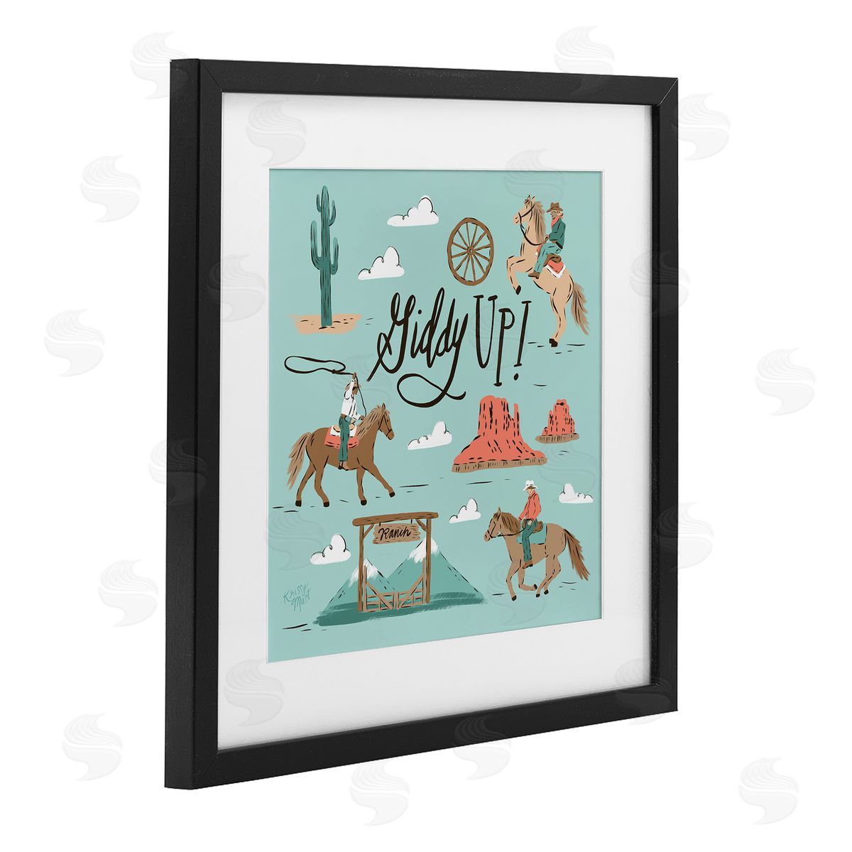 Krissy Mast Giddy Up Cowboys & Ranch Canvas Wall Art Print
