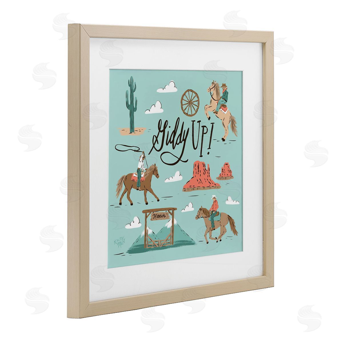 Krissy Mast Giddy Up Cowboys & Ranch Canvas Wall Art Print