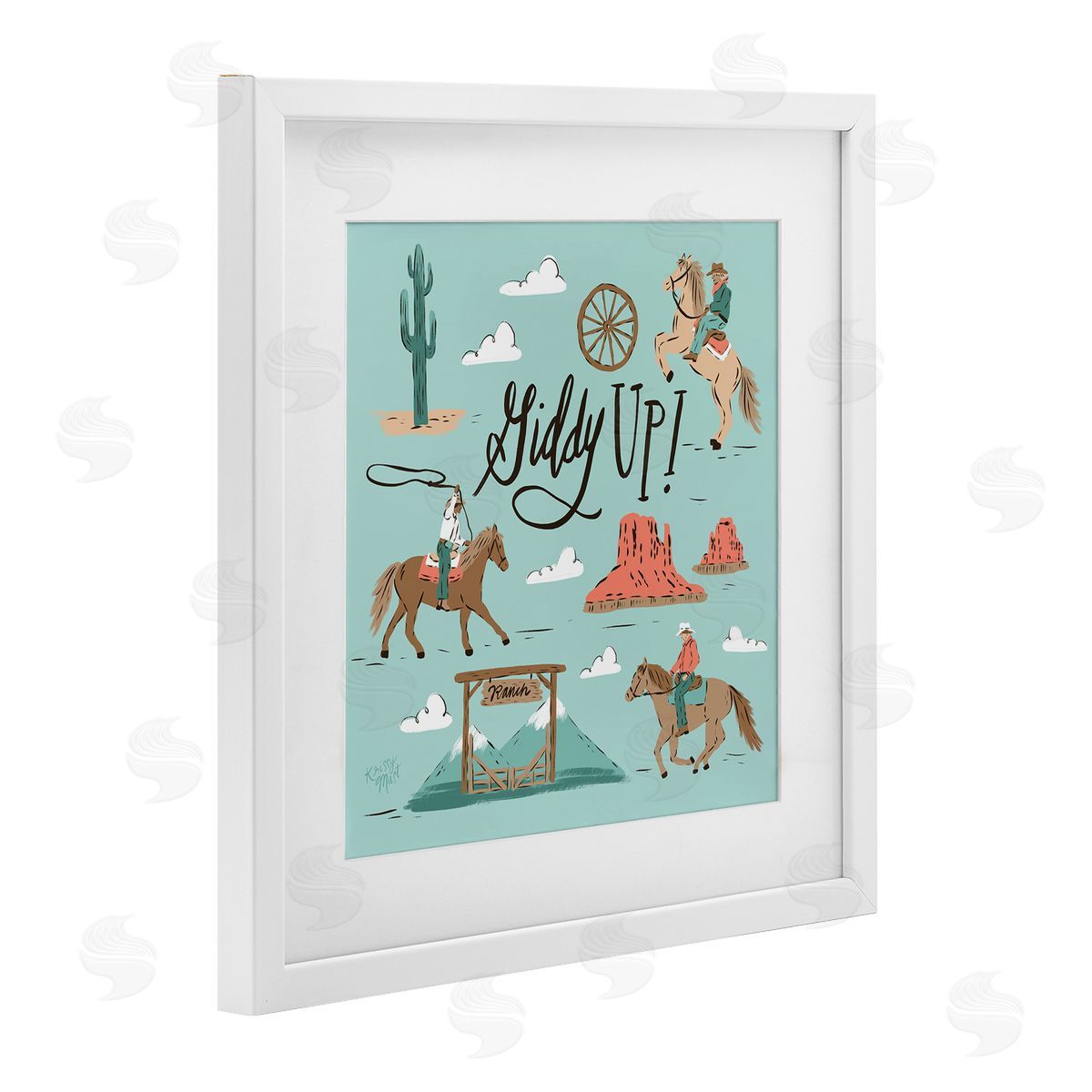 Krissy Mast Giddy Up Cowboys & Ranch Canvas Wall Art Print