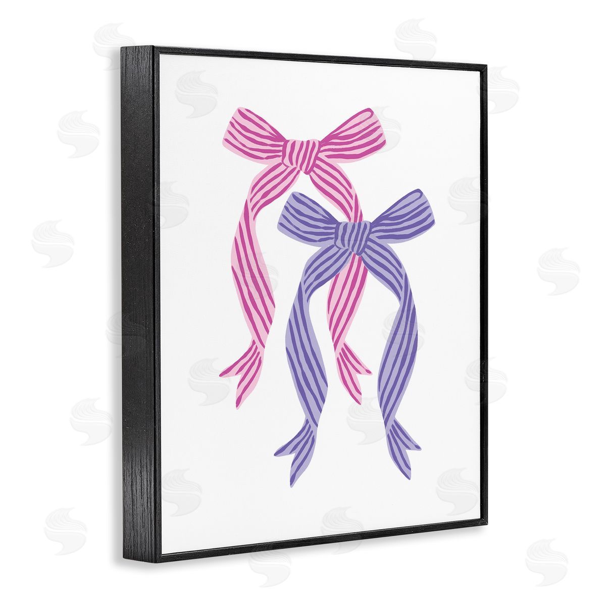 Krissy Mast Pink and Purple Double Bow Canvas Wall Art Print