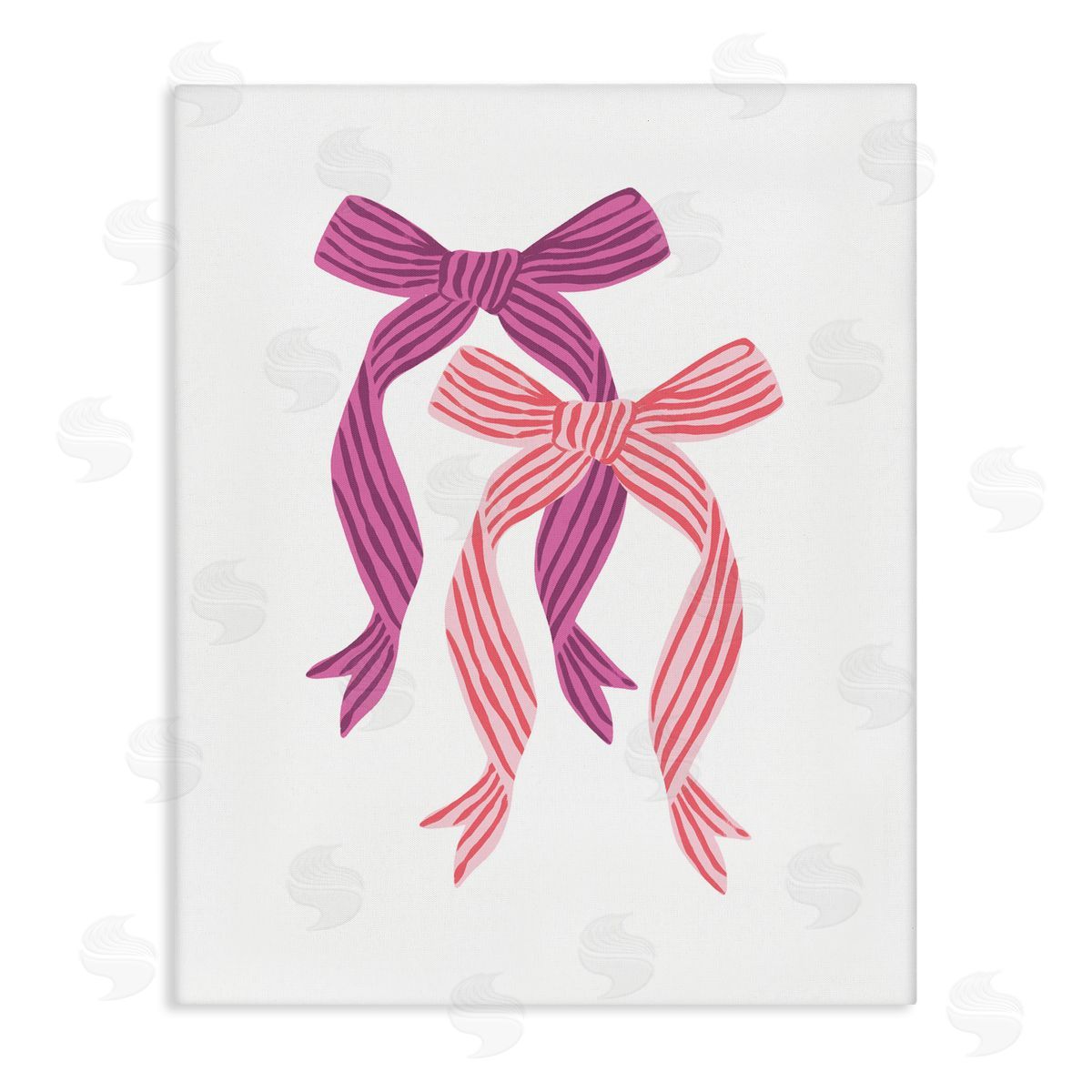 Krissy Mast Magenta & Red Double Bow Canvas Wall Art Print