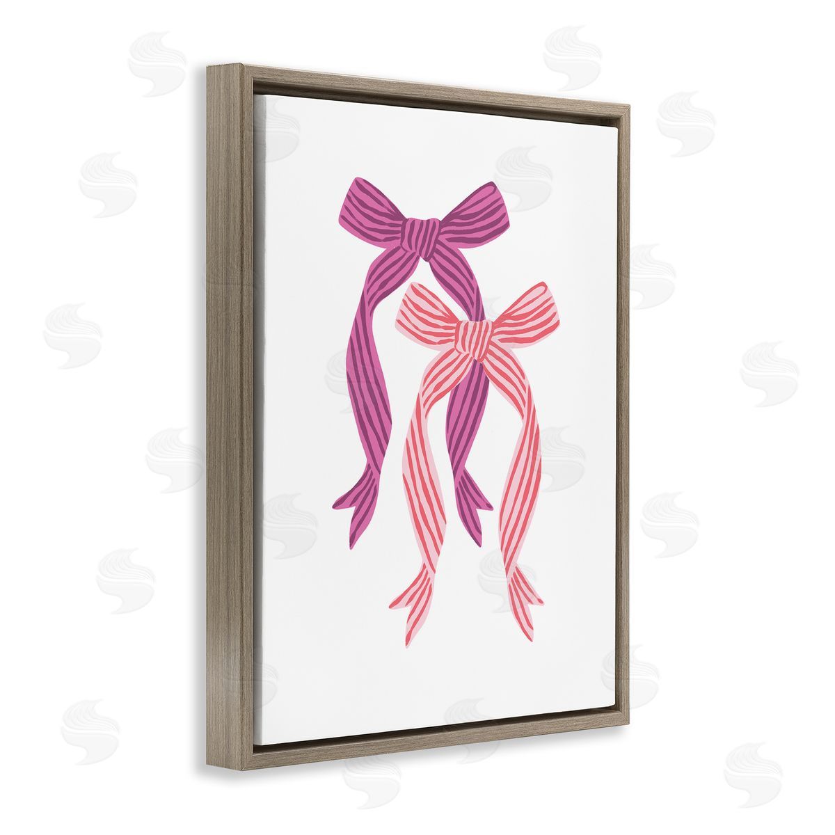 Krissy Mast Magenta & Red Double Bow Canvas Wall Art Print